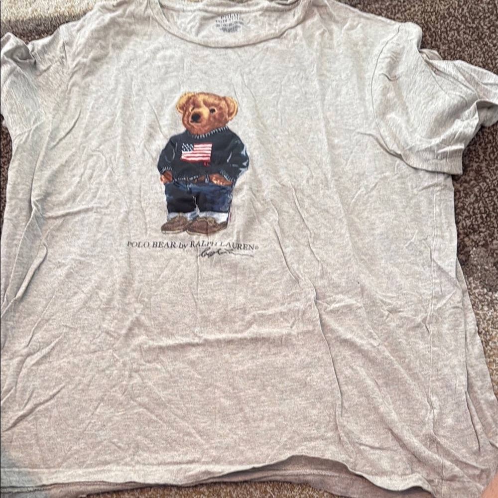 Ralph Lauren Gray Polo Bear T-Shirt